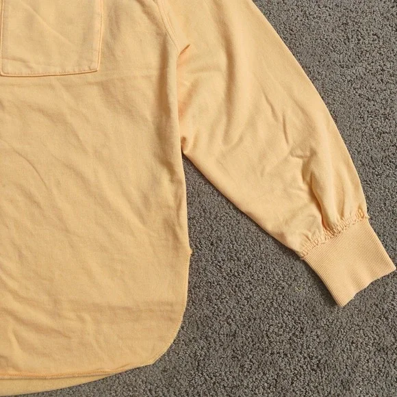 NWT Aerie Womens XXS Peach LongSleeve Collared Pocket Pullover Sweatshirt Cotton - Picture 10 of 16